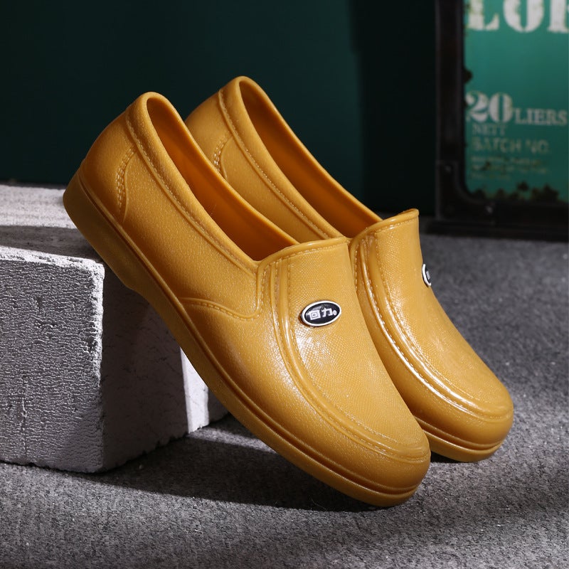 Huili Low-Top Rain Shoes Yellow Outer Wear Quick-Drying Men'S And Women'S Gray Construction Site Mud Work Waterproof Non-Slip 306 Plastic Shoes - Image 5
